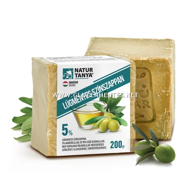 Natur Tanya® Lúgmentes Színszappan - Lúgmentes Színszappan - 5% Babérfaolaj és 95% Olívaolaj 200g