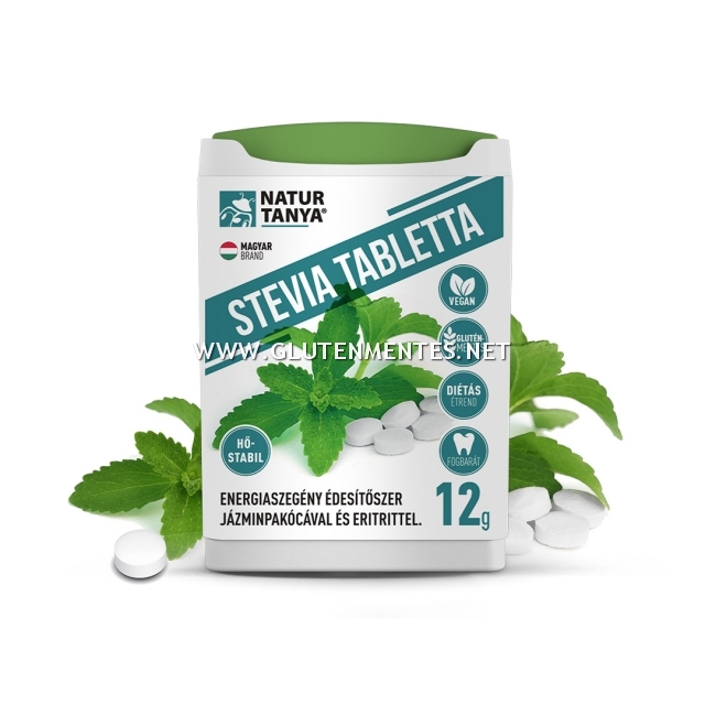 Natur Tanya® Stevia tabletta (Édesfű, Jázminpakóca) Mellékíz-mentes, természetes édesítőszer. 200db