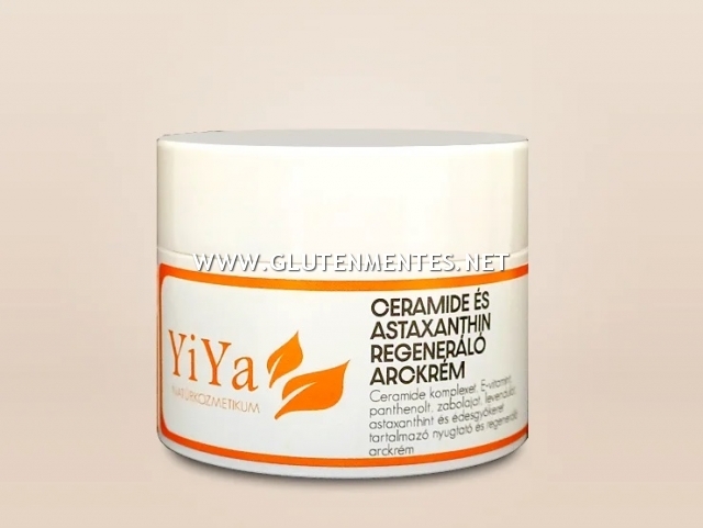 YiYa Astaxanthin & Ceramide nyugtató és regeneráló arckrém – 100% natúrkrém - bőr mélyrétegű regenerációjáért! 50ml