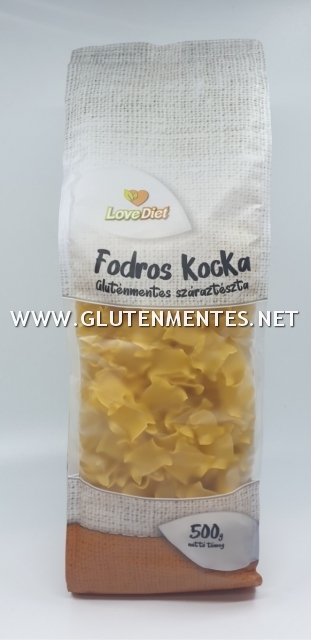 LoveDiet - FODROS KOCKA gluténmentes száraztészta 500g