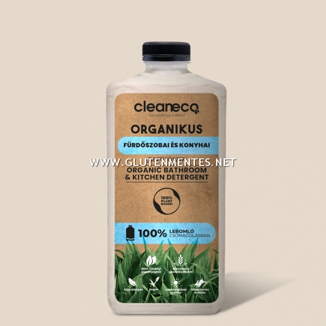 Cleaneco - Organikus Fürdőszobai és Konyhai Tisztítószer 1L - komposztálható csomagolásban