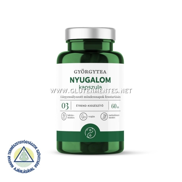 Györgytea NYUGALOM étrend-kiegészítő kapszula gyógynövényekkel, vitaminokkal, magnéziummal