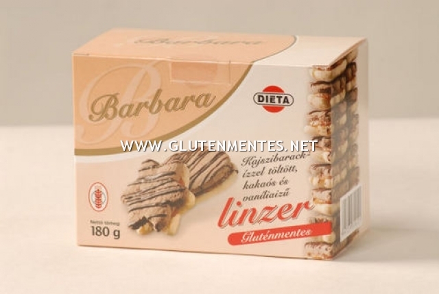 Barbara gluténmentes kajszibarack ízzel töltött linzer