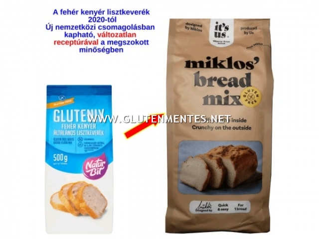 It’s us Miklos’s bread mix (Gluténmentes PKU-s Fehér kenyér sütőkeverék) 1kg