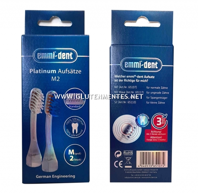 EMMI®-DENT M2 PLATINUM Cserélhető fogkefefejek Felnőtteknek 2db