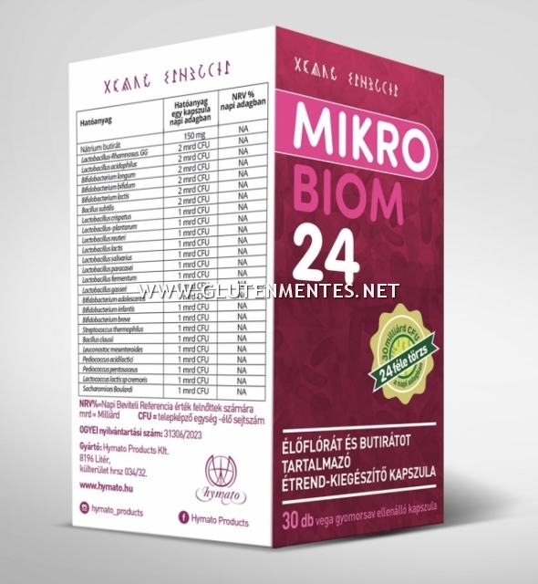 MikroBiom 24 élőflórás étrend-kiegészítő kapszula - Bélflóra támogatás! 30 db