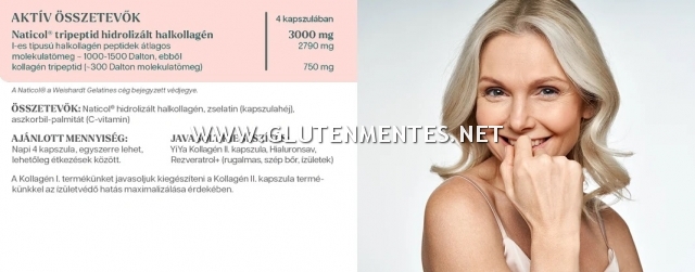 YiYa Kollagén I. kapszula - halkollagén peptidek a bőr és az ízületek egészségéért! 120db