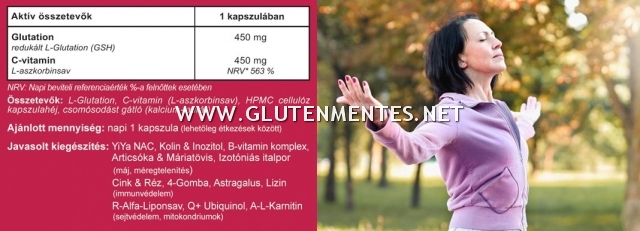 YiYa Glutation GSH – Fő sejtvédő, immunvédő és méregtelenítő antioxidáns 60db